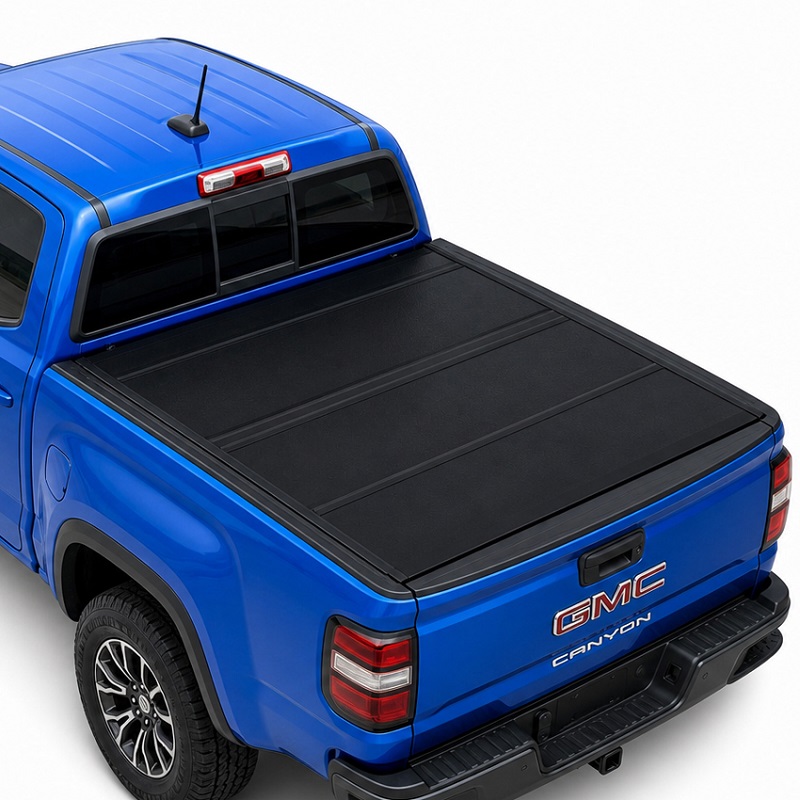 Couvre-tonneau rigide à profil bas à quatre volets pour GMC Canyon