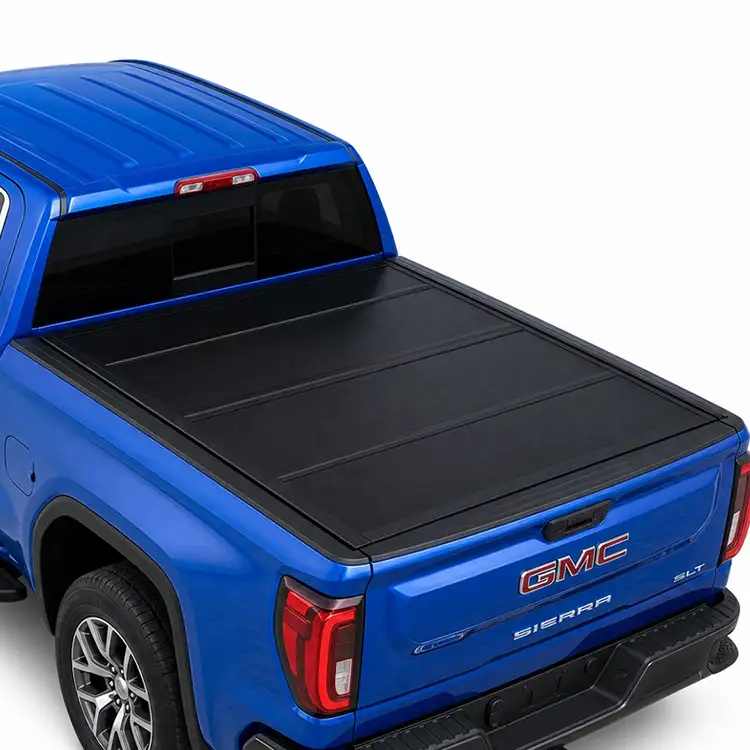 Couvre-tonneau rigide à profil bas à quatre volets pour GMC Sierra