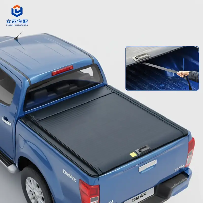 Couvre-tonneau rétractable manuel en aluminium dur pour Isuzu
