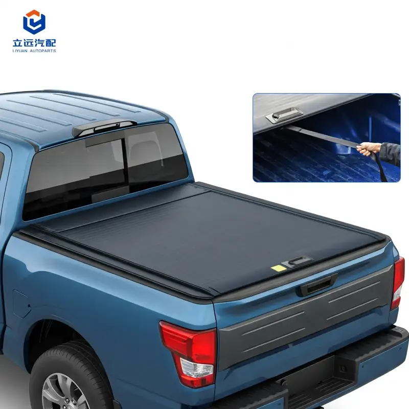 Couvre-tonneau rétractable manuel en aluminium dur pour Nissan Mitsubishi