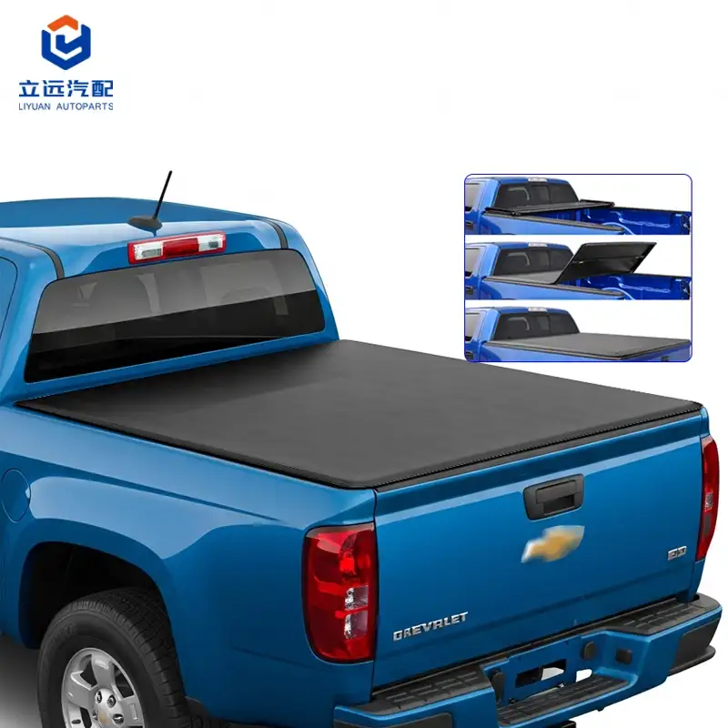 Couvre-tonneau à trois volets en vinyle souple pour GMC Chevrolet
