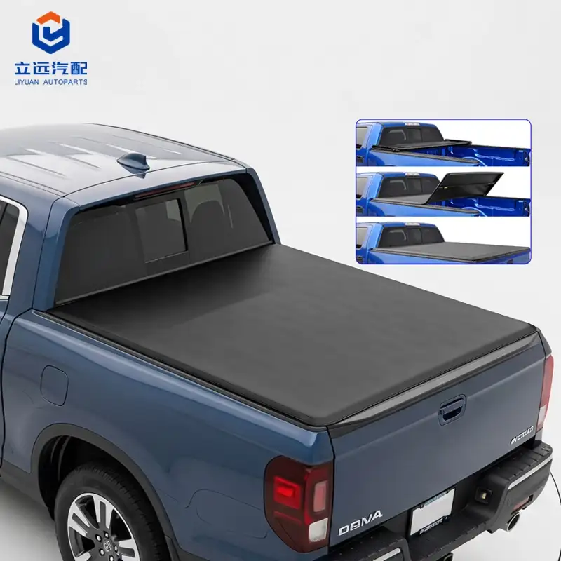 Couvre-tonneau à trois volets en vinyle souple pour Honda Jeep