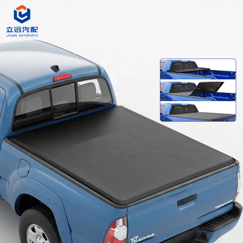 Couvre-tonneau à trois volets en vinyle souple pour Toyota